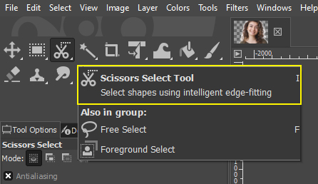 Scissors Selection Tool