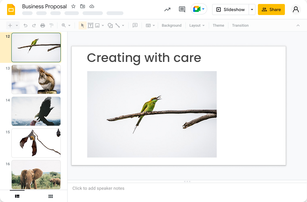Google Slides không chỉ là công cụ giúp bạn tạo thuyết trình, mà còn hỗ trợ cho bạn tạo nền trong suốt để giúp bài thuyết trình của bạn trở nên hấp dẫn hơn. Bạn có thể thỏa sức tạo ra những bài thuyết trình đẹp mắt và chuyên nghiệp với Google Slides. Hãy xem hình ảnh liên quan đến Slides trong Google.