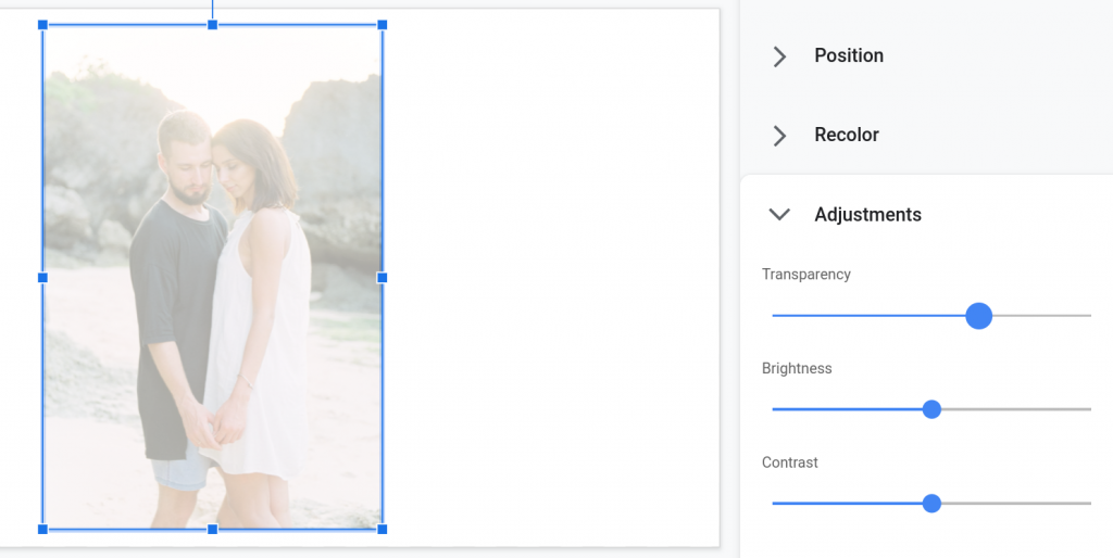 google slides make image background transparent