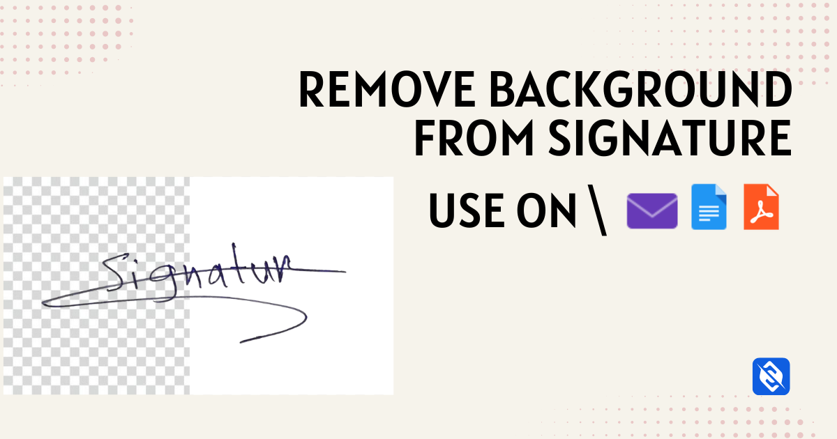 remove background from signature