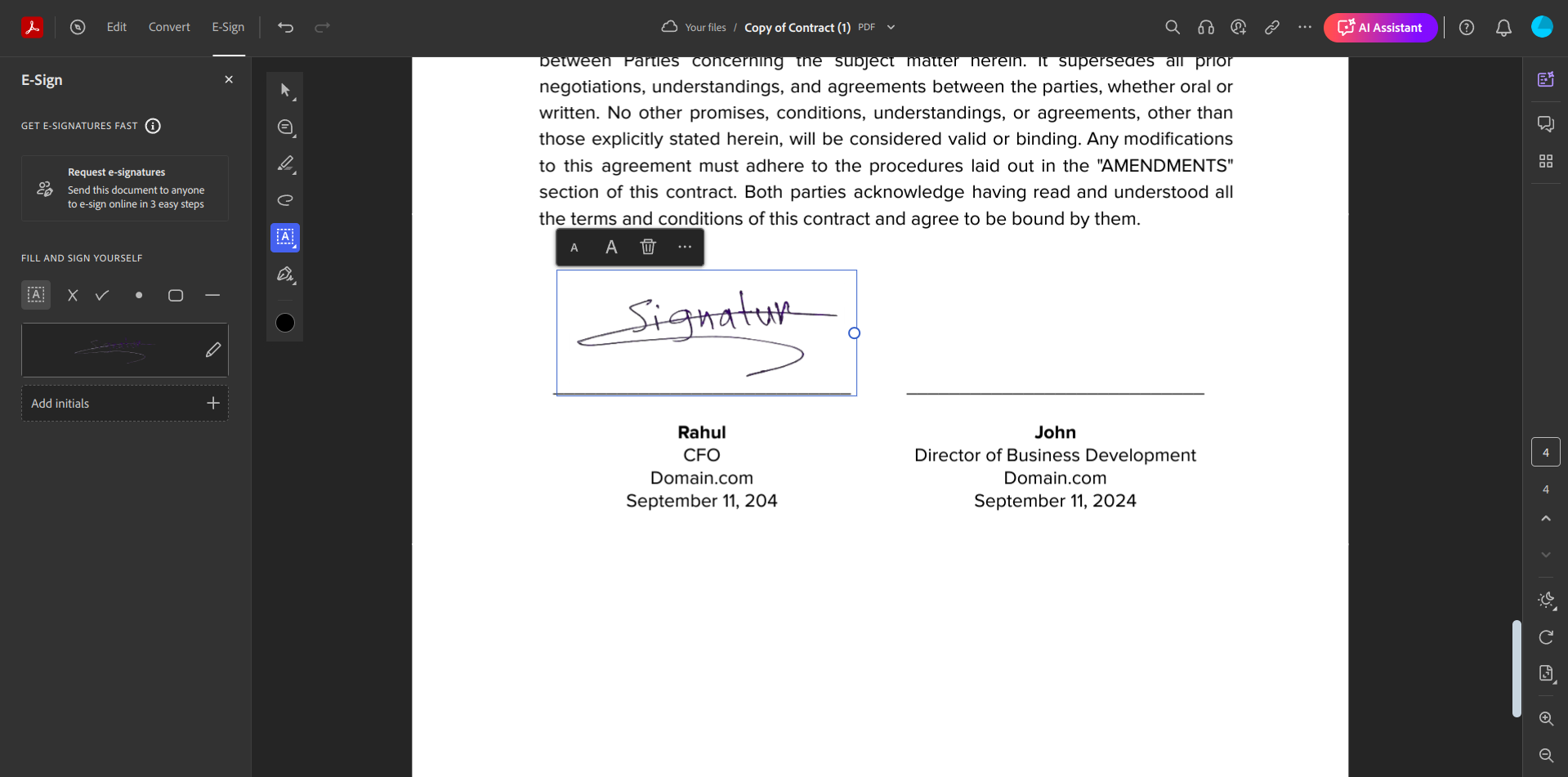 adobe acrobat place signature