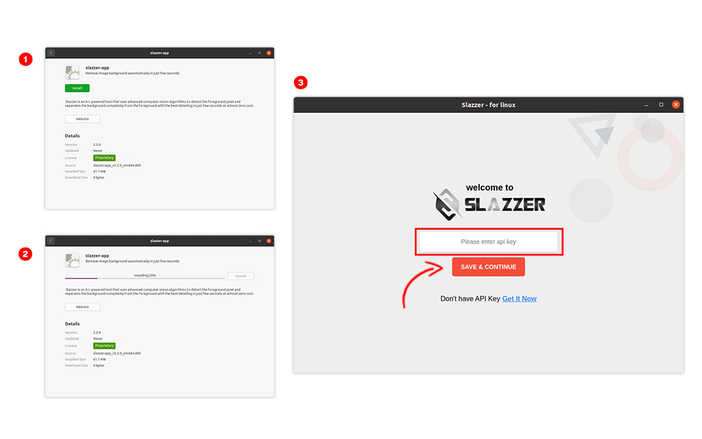 slazzer desktop installation procedure